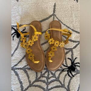 Yellow Floral Sandals